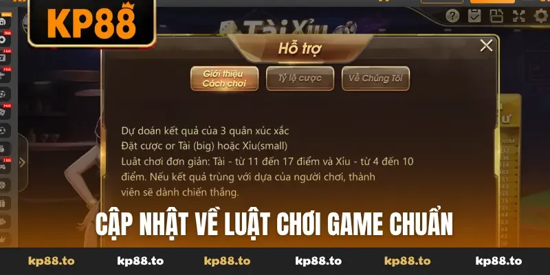 Cập nhật về luật chơi game chuẩn