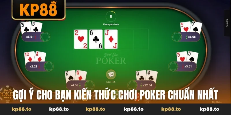 Gợi ý cho bạn kiến thức chơi Poker chuẩn nhất