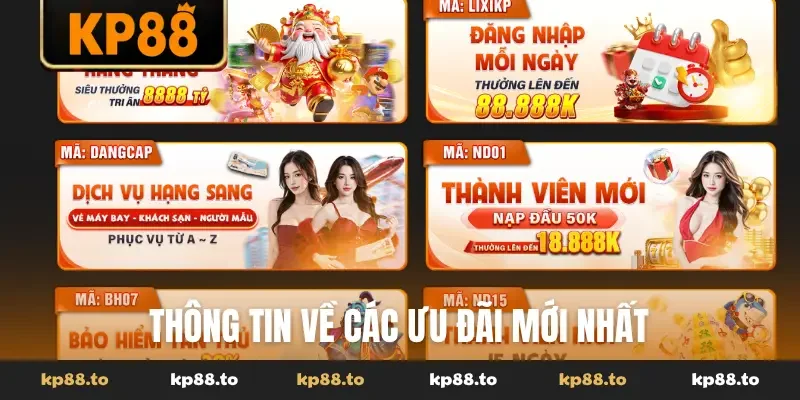 Thông tin về các ưu đãi mới nhất