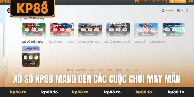 Xổ số KP88 mang đến các cuộc chơi may mắn